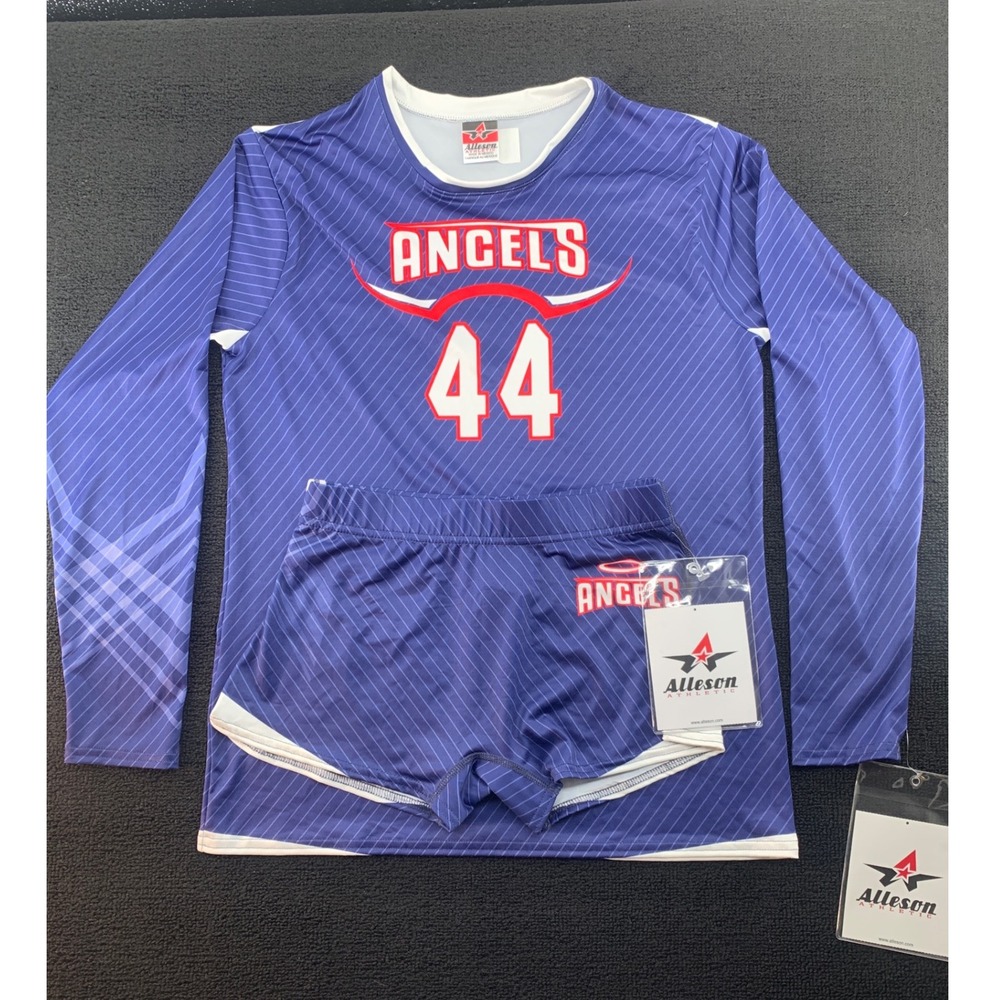 Alleson Angels 44 Athletic Long Sleeve Jersey & Shorts Set Women's M‎